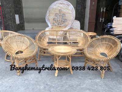 Bộ bàn ghế sen mây phòng khách 1