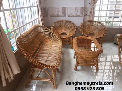 Bộ bàn ghế sen mây phòng khách 0