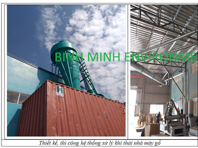 Thiết kế thi công hệ thống xử lý khí thải nhà máy gỗ 2