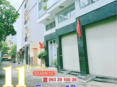 Bán nhà q10- hẻm 6m thông cmt8- ngang hơn 5m- căn góc 3 tầng 3 phòng ngủ nội thất sịn: 11 tỷ nhỉnh 4