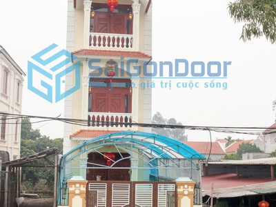 Cửa thép vân gỗ 1