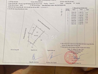 Chính chủ cần tiền bán gấp nhà mặt phố đường nguyễn khoái, hoàng mai 1