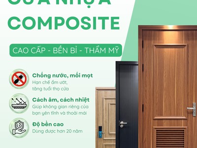 Cửa nhựa Composite bền bỉ, đẹp chuẩn cho mọi không gian 1