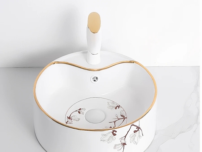 Lavabo Đặt Bàn Tròn Hoa Văn MTLA-07BH 0