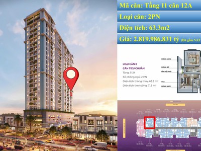 Chỉ với 998tr/2PN/63.3m2 Sở hữu ngay căn hộ view biển - MIA CENTER POINT 0
