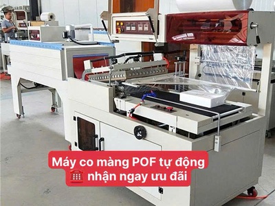 Máy co màng pof tự động bọc tập vở giá tốt 0
