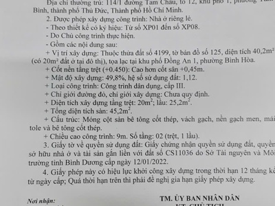 Chính chủ bán lô đất tại Phường Bình Hoà, TP Thuận An   nay là Phường Bình Hoà, TP HCM  . 2