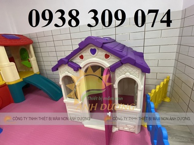 Nhà chơi cổ tích hình ngôi nhà, nhà chơi cổ tích mầm non 0
