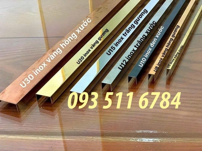 Nẹp U Inox 304 Nẹp góc V inox xước Nẹp nhôm mặt bằng 2