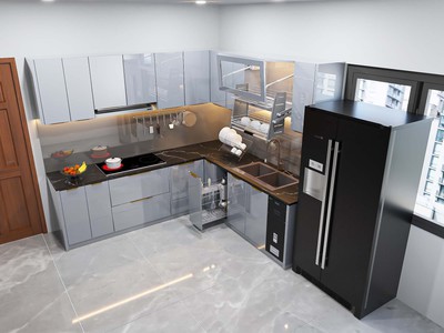 Tủ Bếp Gỗ Công Nghiệp MDF An Cường 1