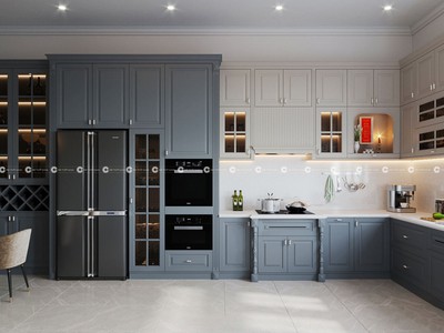 Tủ Bếp Gỗ Xoan Đào Tự Nhiên Thiết Kế Thanh Lịch 1