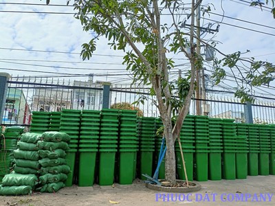 Thùng rác nhựa 240 lít hàng Việt Nam chất lượng cao, giá tốt khi mua số lượng 3