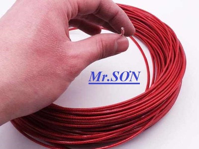 Màu đỏ, cáp thép bọc nhựa đỏ, khóa cáp, tăng đơ mạ kẽm 0947521058 Kim khí Thanh Sơn hà nội cấp 2
