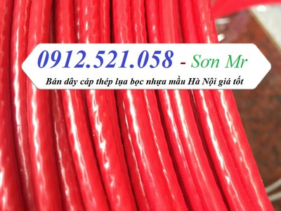 Màu đỏ, cáp thép bọc nhựa đỏ, khóa cáp, tăng đơ mạ kẽm 0947521058 Kim khí Thanh Sơn hà nội cấp 3