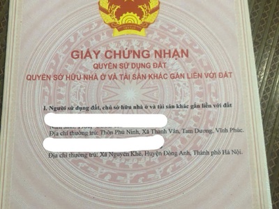 Chính chủ cần bán nhanh  lô đất giáp vĩnh yên, trục chính phú ninh, thanh vân, hội thịnh, phú thọ. 0