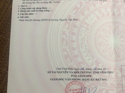 Chính chủ cần bán nhanh  lô đất giáp vĩnh yên, trục chính phú ninh, thanh vân, hội thịnh, phú thọ. 1