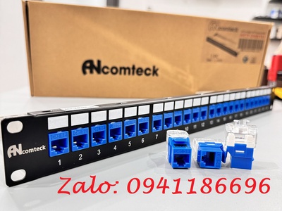 Thanh đấu nối Patch panel 24 cổng Cat6 UTP mã ACT-24S1U, ACT-JK28-C6-US chính hãng ANCOMTECK 2