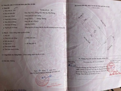 Bán lô đất mặt đường Tân Vũ 2, Tràng Cát, Hải An 93m2 giá 33,5tr/m2 2