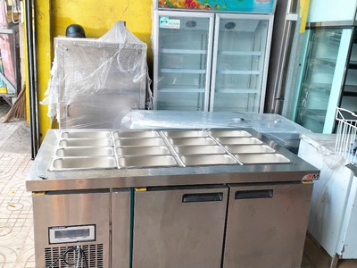 Tủ bàn lạnh salad hiệu DM dài 1,2m Sản xuất việt nam 16 khay 0
