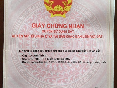Bán  lô  đất  mặt đường chính  hậu cần phường bãi cháy tp hạ long quảng ninh 1