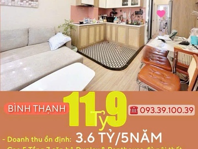 Bán nhà kế q1- q3- q4- q10 - doanh thu: 3.6 tỷ/5 năm- cao 5 tầng hơn 8 phòng đủ nội thất: tử 8 tỷ 1