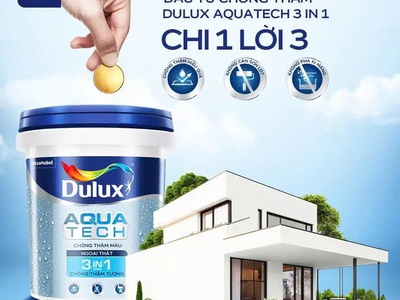 Dulux Aquatech 3in1   Giải Pháp Hoàn Hảo Cho Tường Ngoài 0