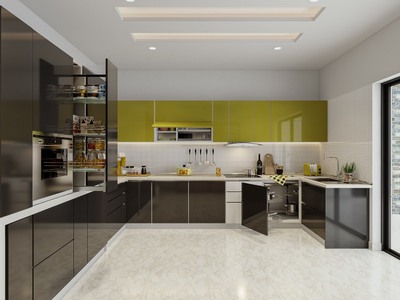Tủ Bếp An Cường Phủ Acrylic bóng gương 1