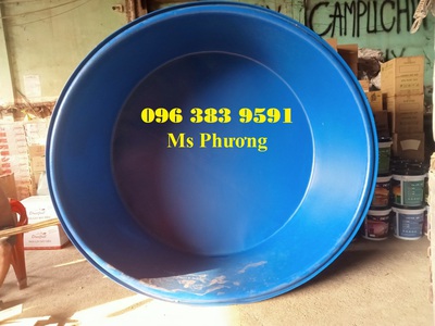 Thùng nhựa tròn 3000lit màu xanh dương, dễ vệ sinh, không bám rêu 1