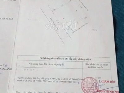 Chính chủ bán 152m2 đất thổ cư sẵn sổ giá tốt nhất cao lãnh 3