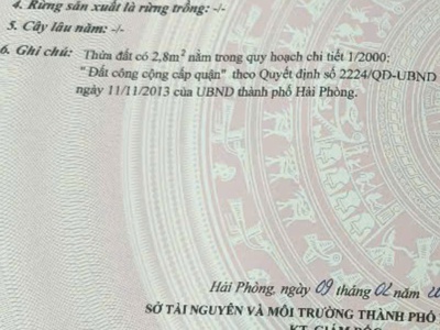 Bán đất tặng nhà cấp 4 tại phố lê lợi   ngô quyền, hải phòng   ngõ ô tô tránh   vị trí trung tâm 3