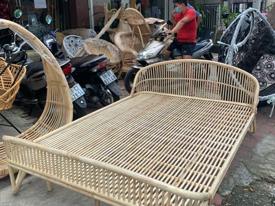 Giường ngủ mây tre đan tự nhiên 7