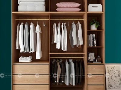 Tủ Áo Gỗ Công Nghiệp MDF Cánh Lùa Cao Cấp 1