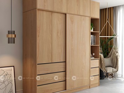 Tủ Áo Gỗ Công Nghiệp MDF Cánh Lùa Cao Cấp 2