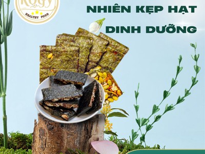 Rong Biển Kẹp Hạt Dinh Dưỡng   Snack Giòn Rụm, Ăn Vặt Không Lo Tăng Cân 0