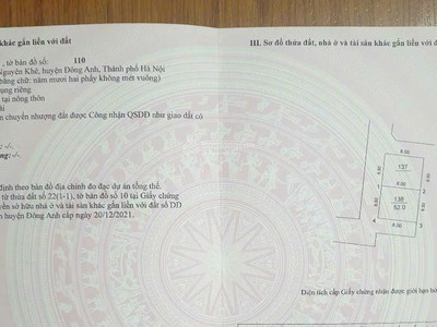 Bán 52m2 đất thôn đồng, phúc thịnh sát võ nguyên giáp đường 4m 1