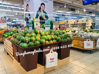 Bộ khay trưng trái cây mây nhựa giá rẻ 0