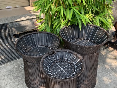Bộ khay trưng trái cây mây nhựa giá rẻ 7