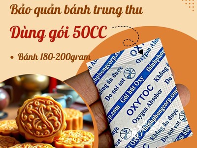 Gói hút oxy 50cc   Bảo quản cho bánh trung thu 200g 1