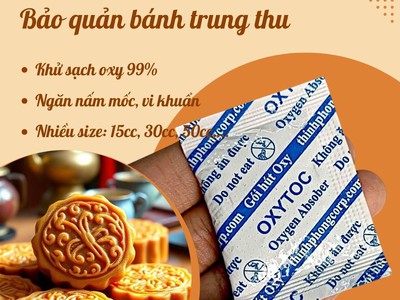 Gói hút oxy 50cc   Bảo quản cho bánh trung thu 200g 0