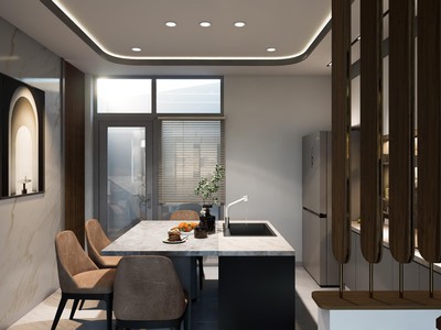 Nhà phố 1 trệt, 3 lầu hoàn công đường nhựa kề chowjj đầu mối 0