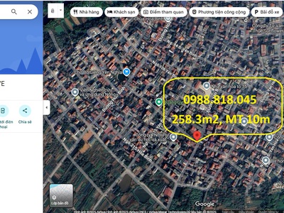 Bán đất mặt đường yên bình - hòa bình, phường yên nghĩa, hà nội. 258m2, mt 10m, miễn tg 0