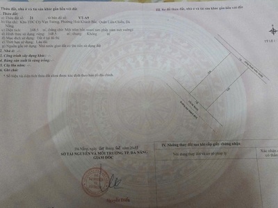 Chào bán đất biệt thự   gần biển đường nguyễn tất thành  đường bàu mạc 3, quận liên chiểu, 0