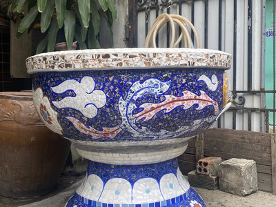 Cơ sở chậu hoa Thế Sơn - chậu hoa dán sành sứ - chậu khảm sành - cẩn miễng 12