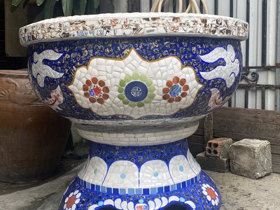 Cơ sở chậu hoa Thế Sơn - chậu hoa dán sành sứ - chậu khảm sành - cẩn miễng 15