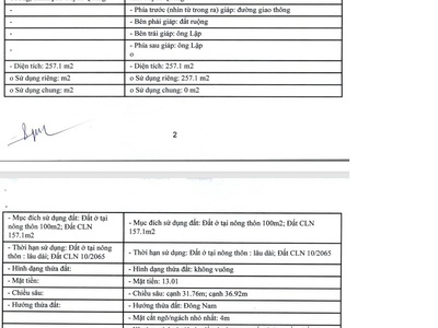 Bán gấp đất phường an tưởng, tp tuyên quang, 257.1m2, mt 13m, miễn tg 2