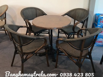 Ghế giả mây khung nhôm 4