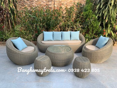 Sofa sò nhựa giả mây 2