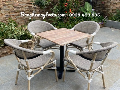 Ghế giả mây khung nhôm 5