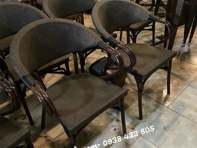 Ghế giả mây khung nhôm 6