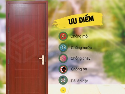 Cửa nhựa Composite - chống nước tuyệt đối, đẹp như gỗ thật 0